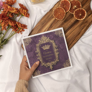 Serviette En Papier Royal Amethyst Quinceañera, coutume