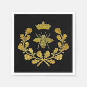 Serviette En Papier Royal Bee Crest & Your Color