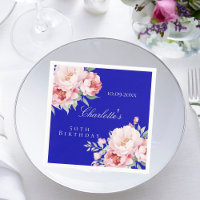 Royal bleu rose roses floraux élégant anniversaire