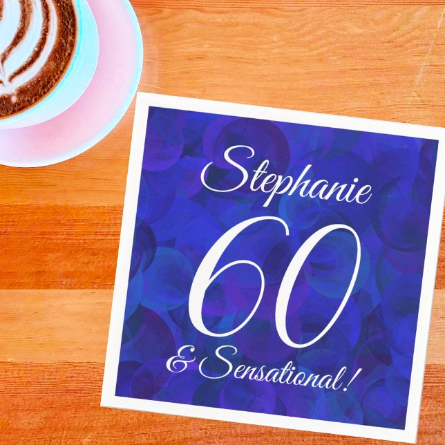Serviette En Papier Royal Blue 60 et fête d'anniversaire sensationnell (Créateur téléchargé)