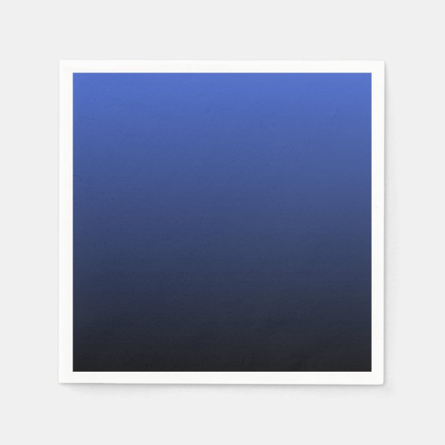 Serviette En Papier Royal Blue Black Ombre (Devant)