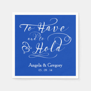 Serviette En Papier Royal Blue pour avoir à tenir un Mariage personnal