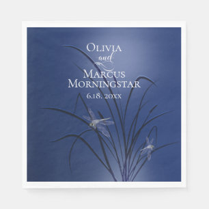 Serviette En Papier Royal Blue Purple Dragonfly