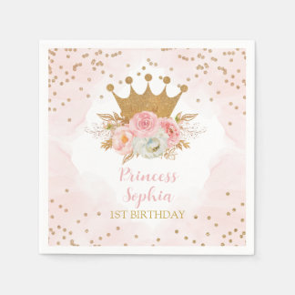 Serviette En Papier Royal Princess Ping floral Birthday