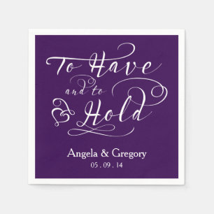 Serviette En Papier Royal Purple Pour Avoir À Tenir Un Mariage Personn