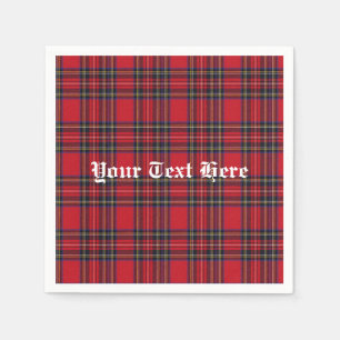 Serviette En Papier Royal Stewart Tartan Monogram
