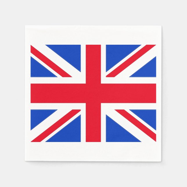 Serviette En Papier Royaume-Uni Union Jack Paper Party Napkins (Devant)
