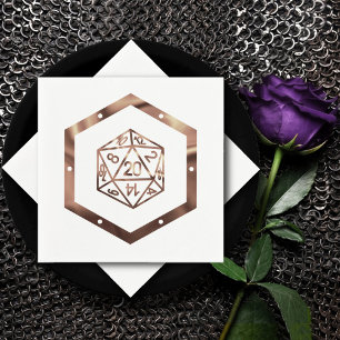 Serviette En Papier RPG Crit AF   Rosegold Tabletop Roleplayer Dice