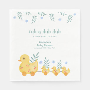 Serviette En Papier Rub A Dub Dub Fête de Naissance Canard Maman Ceris