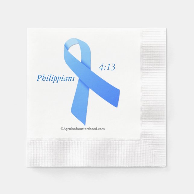 Serviette En Papier Ruban bleu (Devant)
