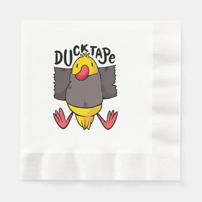 Serviette En Papier Ruban Canard Drôle (Devant)