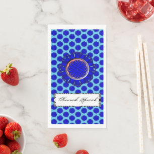 Serviette En Papier Ruban de fleurs bleues par Kenneth Yoncich