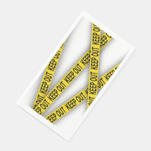 Serviette En Papier Ruban de police 3d interdisant l'accès