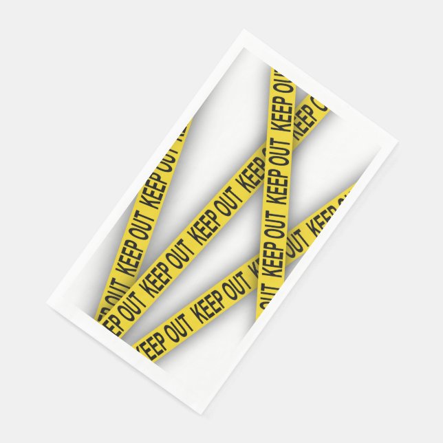 Serviette En Papier Ruban de police 3d interdisant l'accès (Coin)