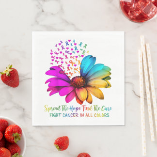 Serviette En Papier Rubans Fleur de Toutes et Chaque Couleur pour lutt