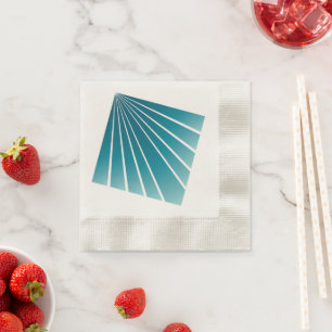 Serviette En Papier Rubans turquoise