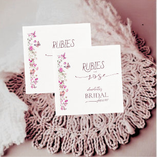 Serviette En Papier Rubis Rose Personnalisés et Rose Clair Mariage Cél