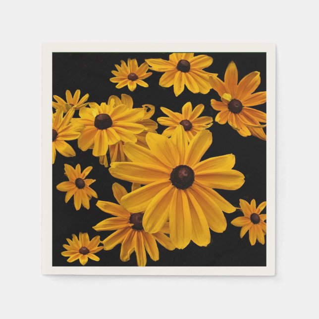 Serviette En Papier Rudbeckia Black Eyed Susan Flowers papier serviett (Devant)