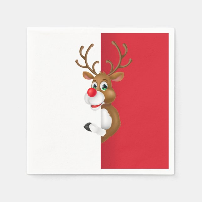 Serviette En Papier Rudolph (Devant)