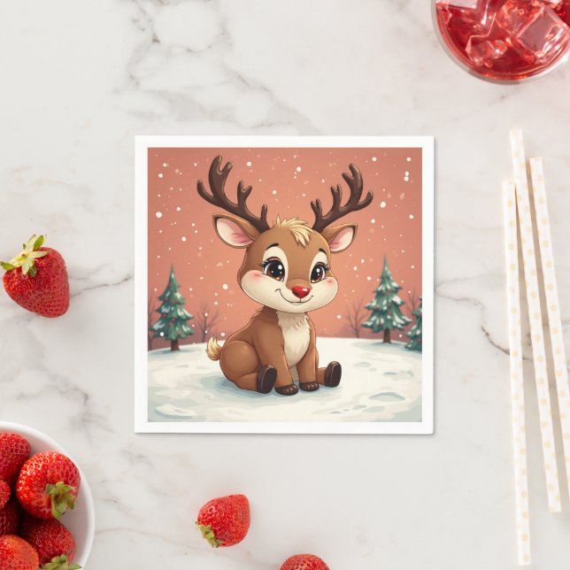 Serviette En Papier rudolph (En situation)