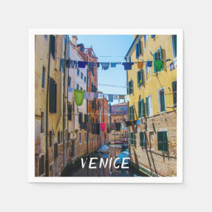 Serviette En Papier Rue à Venise avec lave-linge Italie