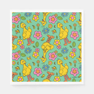 Serviette En Papier Rue Sésame Big Bird & Little Bird Motif