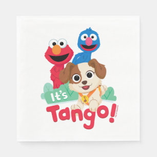 Serviette En Papier Rue Sésame C'est Tango avec Elmo & Grover