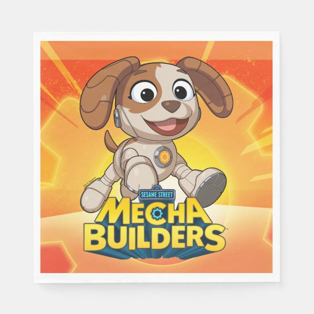 Serviette En Papier Rue Sésame | Méca Builders Tango En Action (Devant)