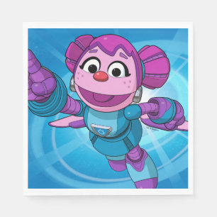 Serviette En Papier Rue Sésame   Mécaniciens Abby