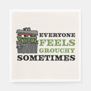 Serviette En Papier Rue Sésame Oscar le Grouch se sent Grouch