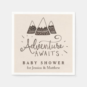 Serviette En Papier Russe Aventure Baby shower à thème serviettes