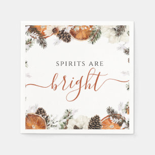 Serviette En Papier Russe hiver Citrus & Pine Fête de Vacances