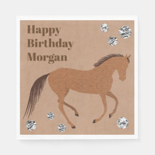 Serviette En Papier Russe Horse Faux cuir Pony fête d'anniversaire
