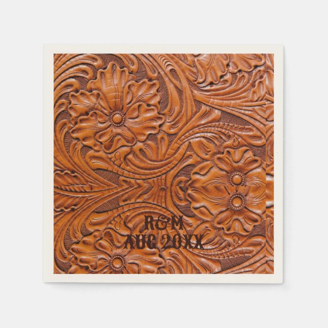 Serviette En Papier Russe western pays cowboy mariage faveur (Devant)