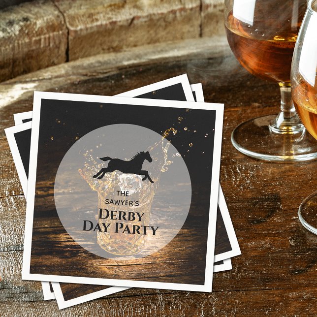 Serviette En Papier Rustic Bourbon Derby Horse Racing (Rustic Bourbon Derby Horse Racing Napkins)