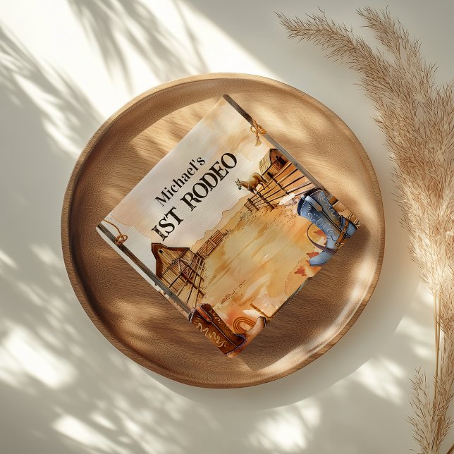 Serviette En Papier Rustic Cowboy Rodeo 1st Birthday Style (Créateur téléchargé)