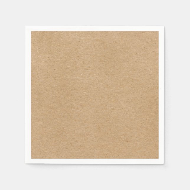 Serviette En Papier Rustic Kraft Simple Élégant Bohème (Devant)