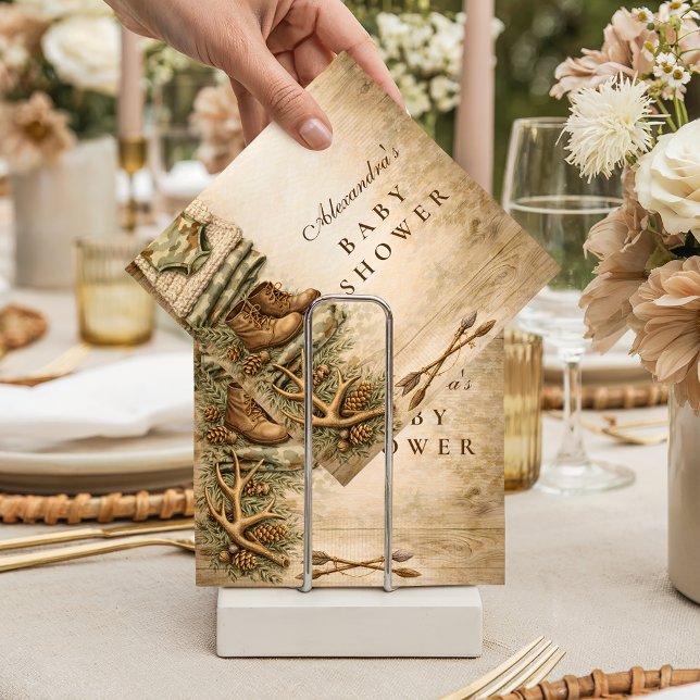 Serviette En Papier Rustic Little Hunter Woodland Baby Shower (Créateur téléchargé)