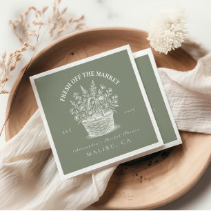 Serviette En Papier Rustic Market Garden Douche