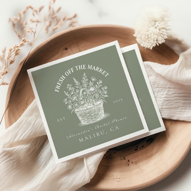 Serviette En Papier Rustic Market Garden Douche (Créateur téléchargé)