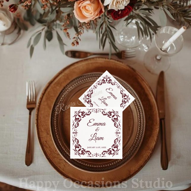 Serviette En Papier Rustic Mexican Wedding Napkins (Créateur téléchargé)