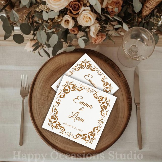 Serviette En Papier Rustic Mexican Wedding Napkins (Créateur téléchargé)