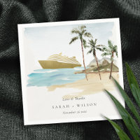Rustic Tropical Beach Cruise Palm Mariage