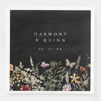 Serviette En Papier Rustic Wildflower Paper Napkins Wedding Decor