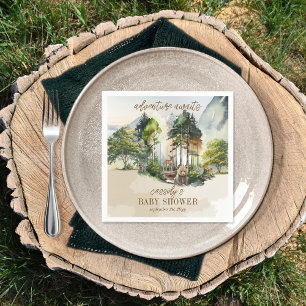 Serviette En Papier Rustic Woodland Adventure Attend Boy Baby shower