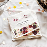 Serviette En Papier Rustique Bourgogne Rouge Floral M. et Mme Mariage<br><div class="desc">Personnalisez ce "Rustic Burgundy Red Floral Mr et Mme Papier Mariage Napkin" pour ajouter une touche spéciale. Ce design de haute qualité est facile à customiser pour être le vôtre ! (1) Pour plus de personnalisation, cliquez sur le lien "customiser plus loin" et utilisez notre outil de conception pour modifier...</div>