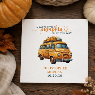 Serviette En Papier Rustique Orange Truck Petit Baby shower Citrouille