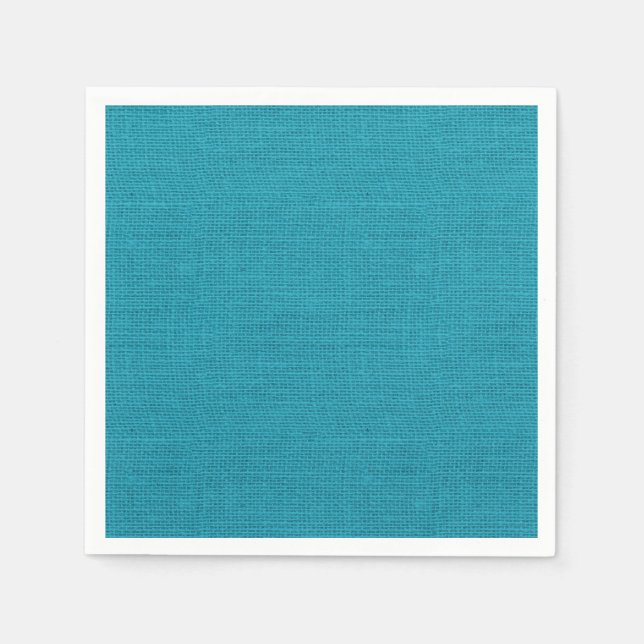 Serviette En Papier Rustique Turquoise Turquoise Burlap Texture (Devant)