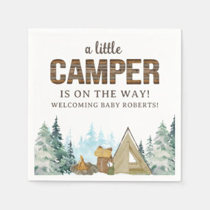 Serviette En Papier Rustique Un Petit Baby shower De Camper