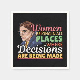 Serviette En Papier Ruth Bader Ginsburg avocate féministe Juge
